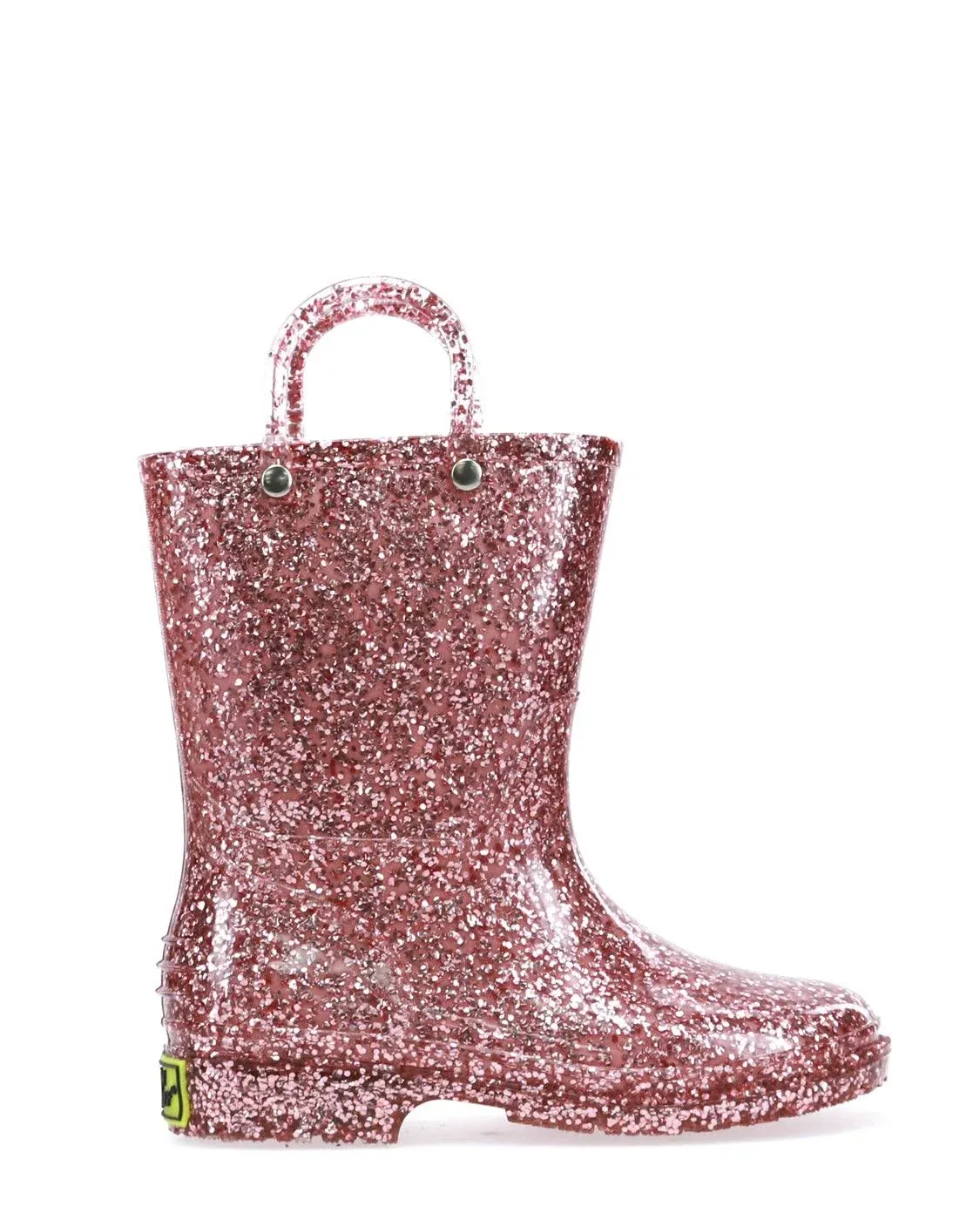 Western Chief Toddler/youth Girl's Glitter Rose Gold Rain Boot, 10