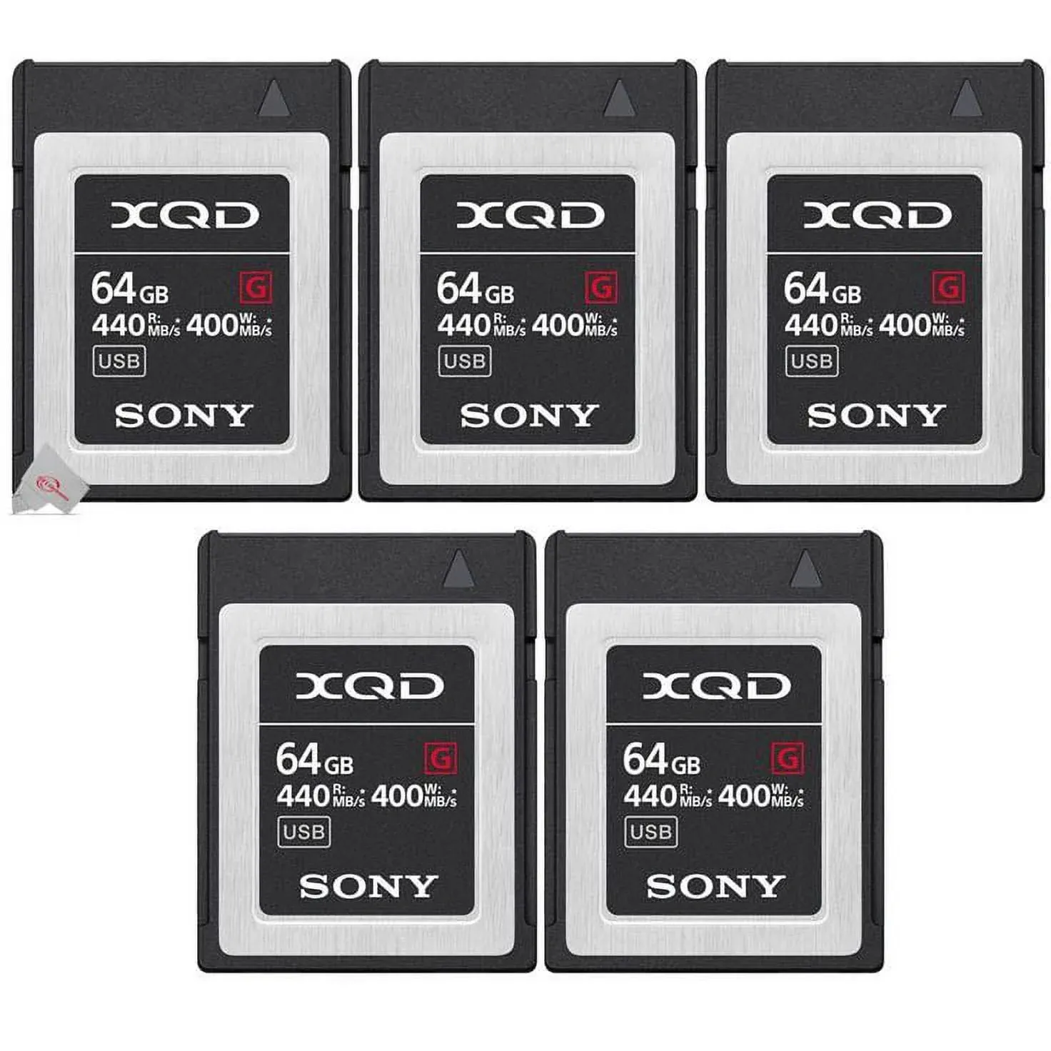 Five Pieces Sony 64GB G Series XQD Memory Card