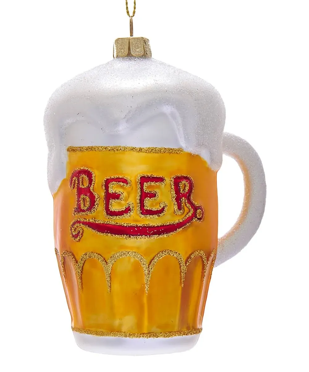 Kurt Adler - Noble Gems Beer Mug 4 1/4-Inch Glass Ornament