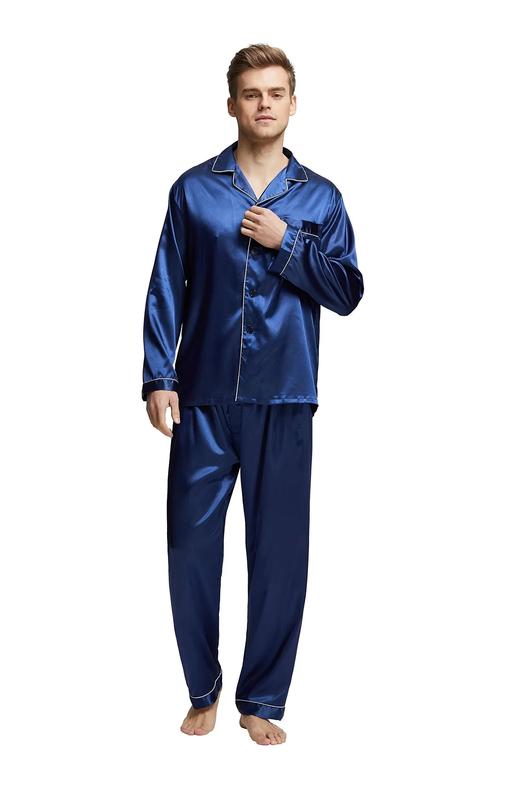 Tony & Candice Men's Classic Satin Pajama Set