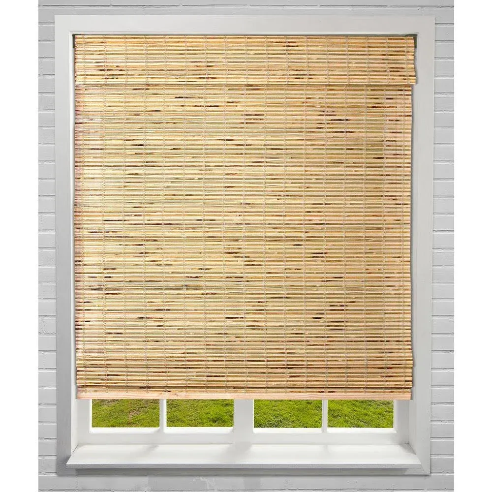 Arlo Blinds Petite Rustique Bamboo Roman Shades with 74 Inch Height