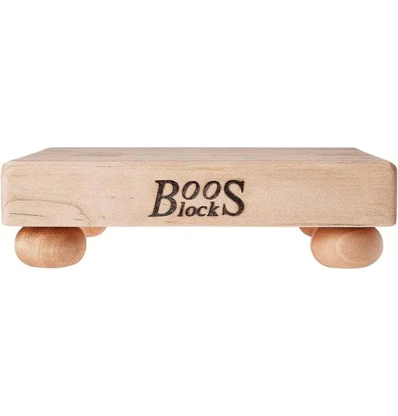 John Boos Boos Block B Series Square Wood Cutting Board with Feet, 1.5-Inch Thickness, 9" x 9" x 1 1/2", Maple