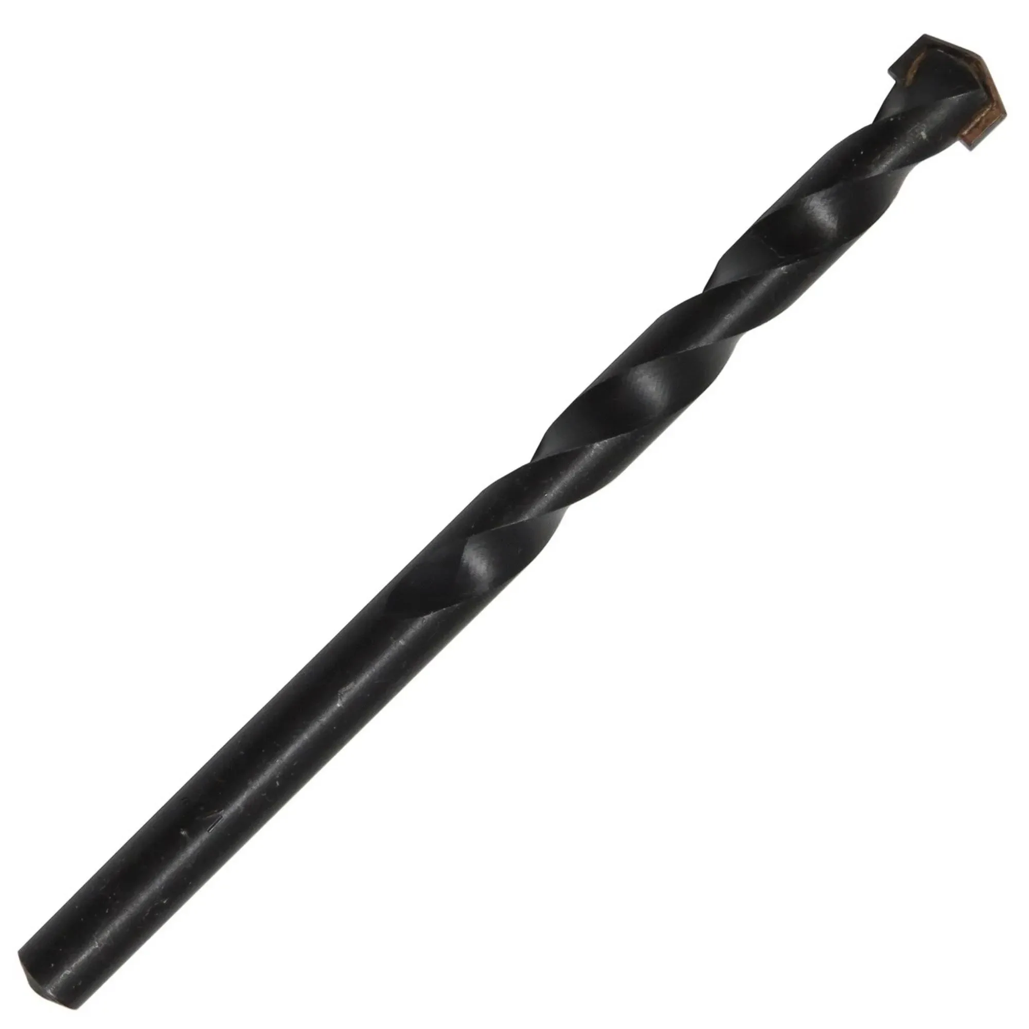 Drill America DAM Series Carbide-Tipped Masonry Drill Bit, Black Oxide Finish, 3/8" Round Shank, Spiral Flute, 118 Degrees Conventional Point, 1/2" Size, 24" Length (Pack of 1)