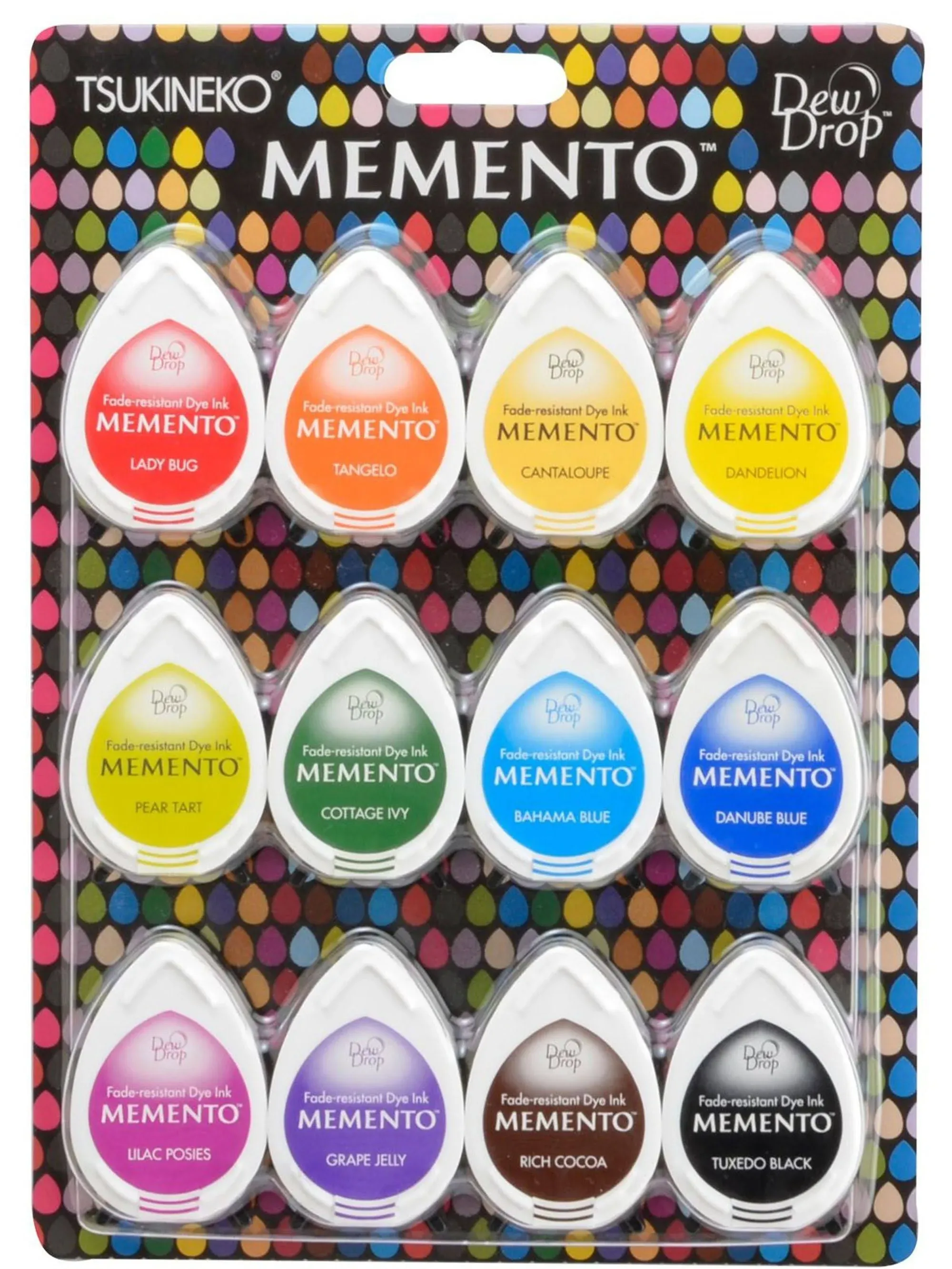 Memento Dew Drop Dye Ink Pads 12-pkg-gum Drops