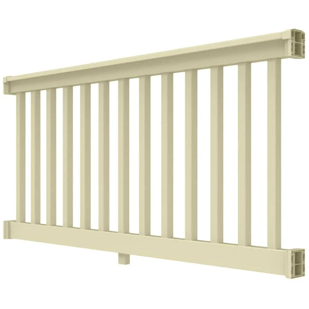 T-Top Stair Rail Kit White with Square Balusters (8 ft. x 36 in.)