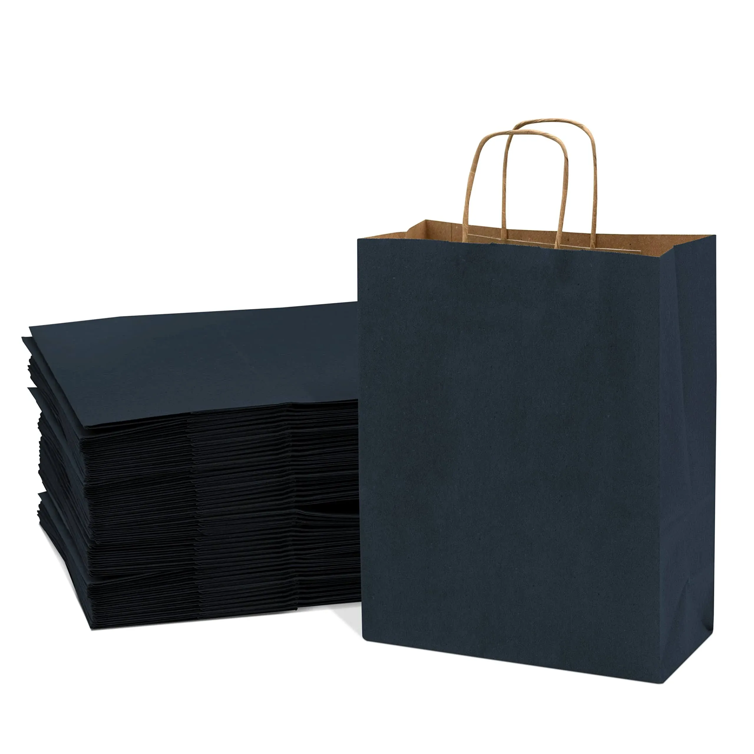 Navy Blue Colored Paper Bags, 10x5x13 / Blue / 100 PCS.