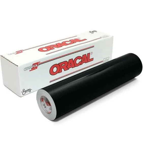 24" x 30 ft Roll of Glossy Oracal 651 Black Vinyl for Craft Cutters and Vinyl Sign Cutters