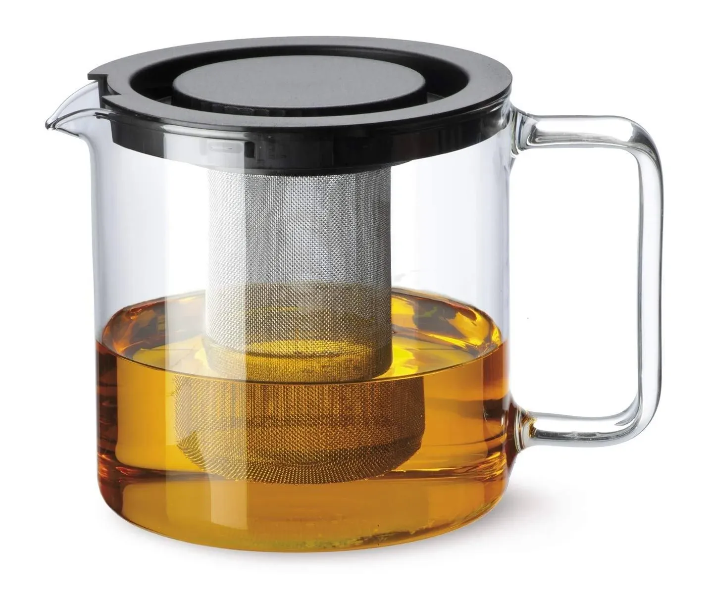 Simax Glassware 1 Quart Teapot with Metal Mesh Infuser | Plastic Lid, Microwave ...