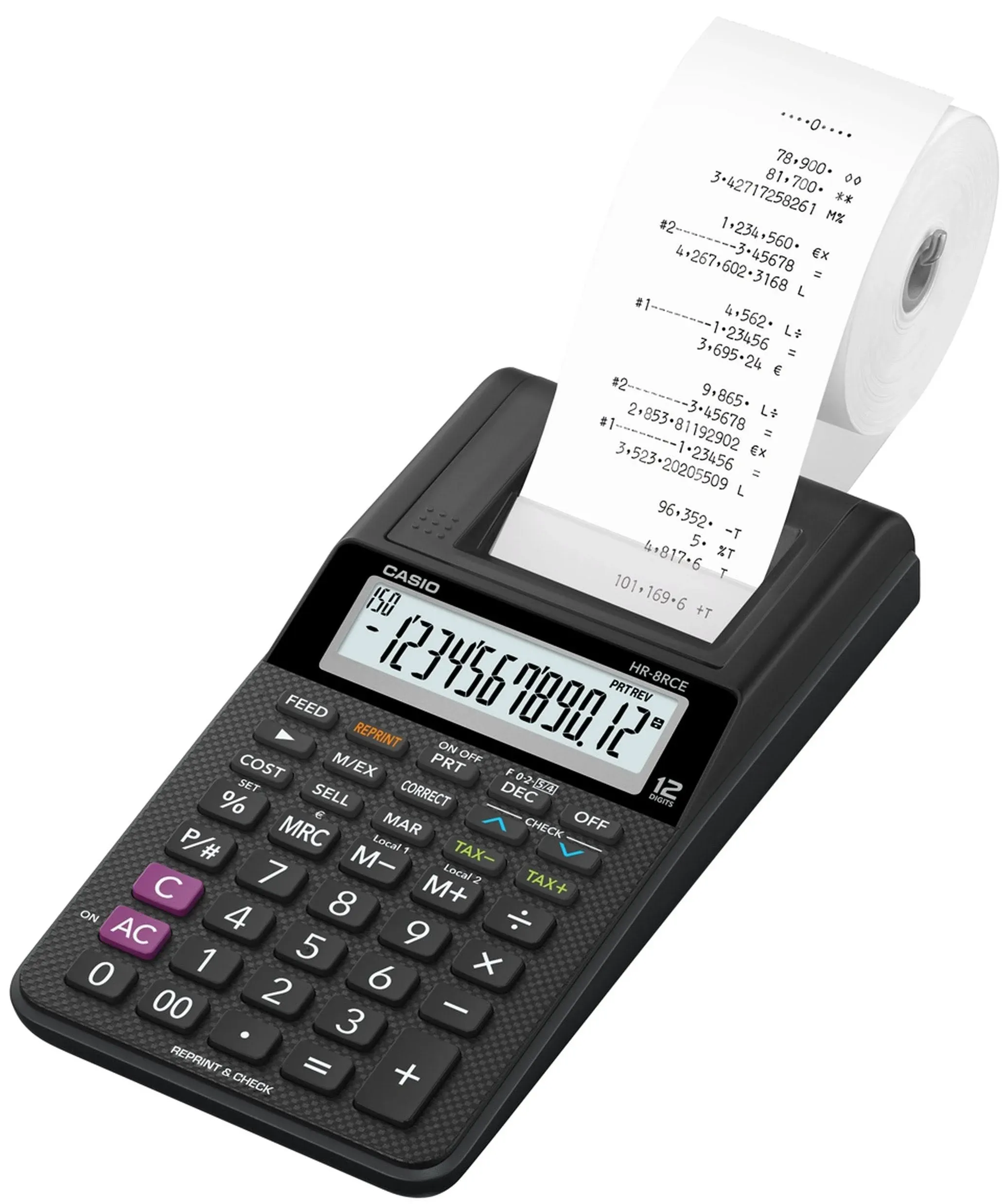 Casio HR-8RCE Printing Calculator, Black