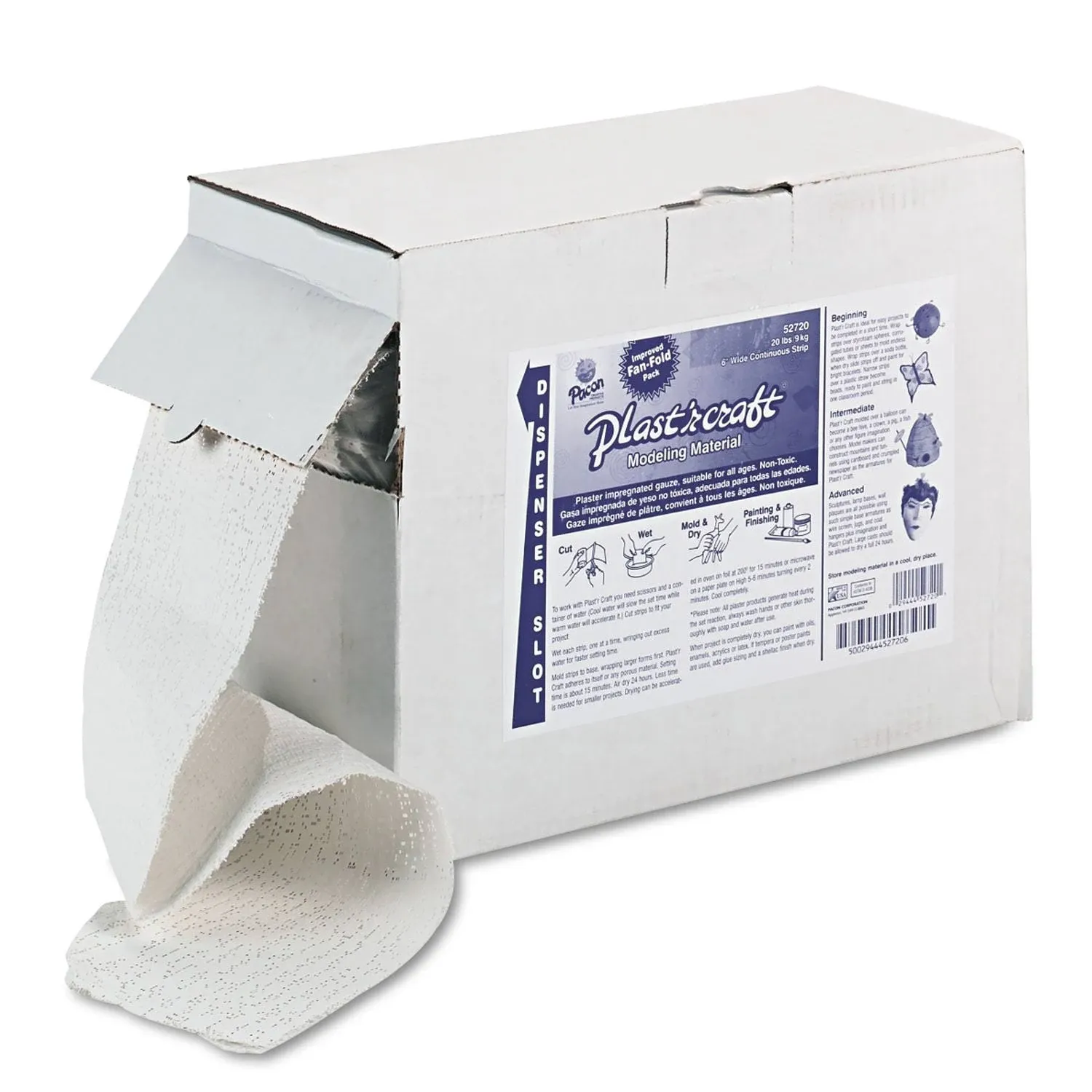 Pacon Plast'r Craft, White, 20 lbs (PAC52720)