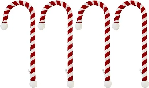 Haute Decor Candy Cane Velvet Stocking Holder