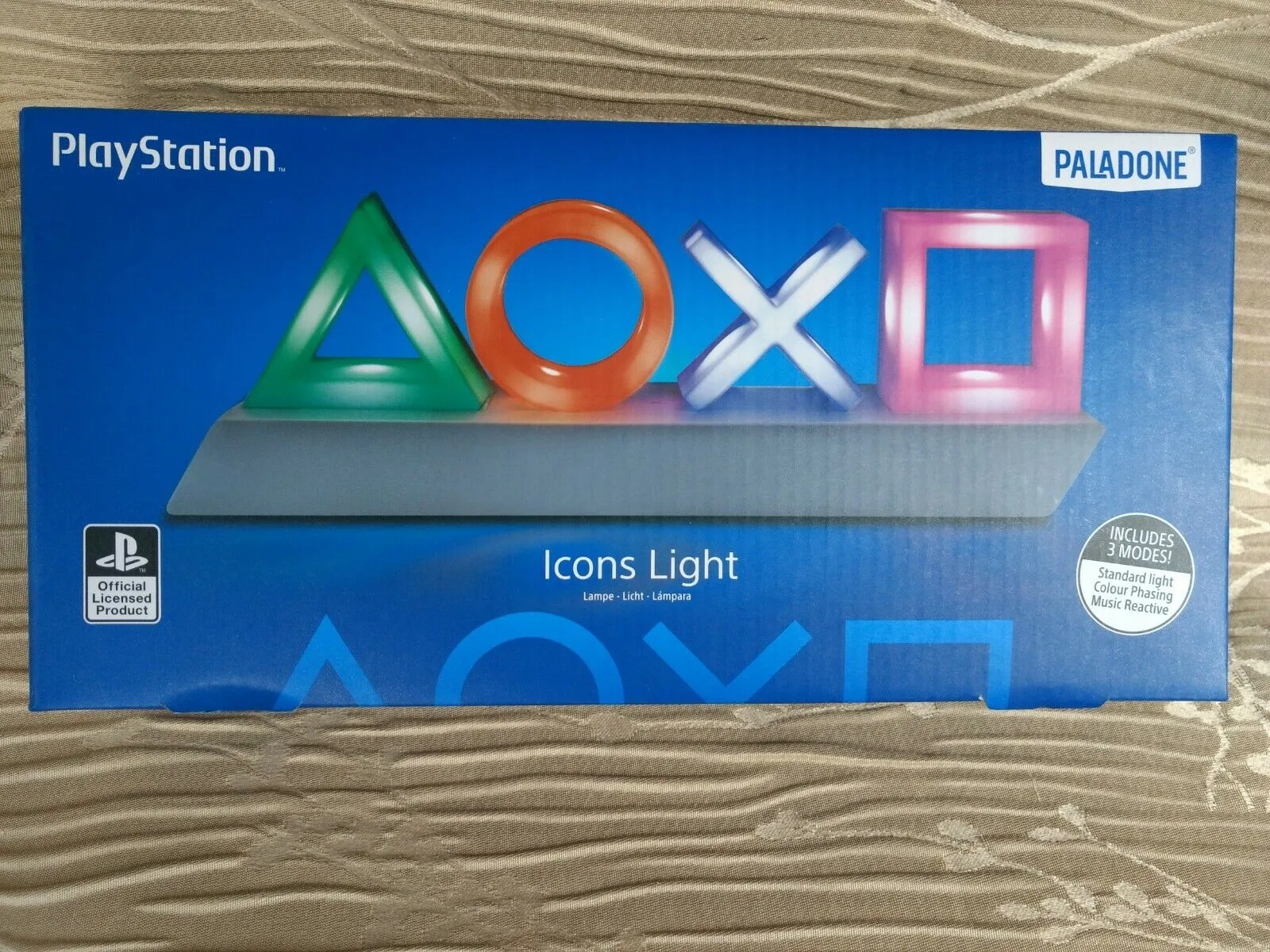 Paladone Playstation Icons Light with 3 Light Modes - Music Reactive Game Room Lighting 