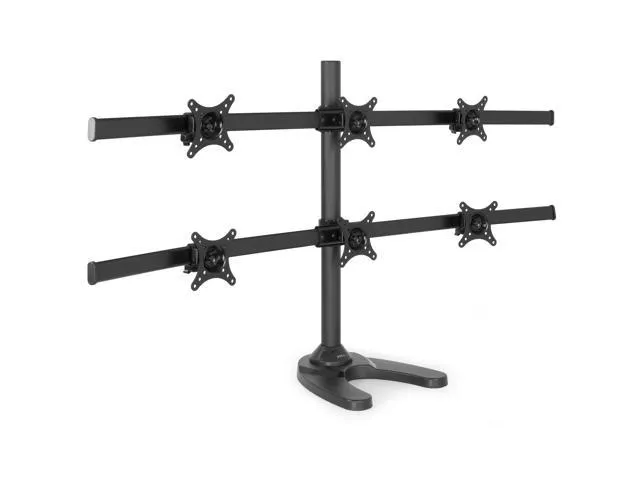 VIVO Hex LCD Monitor Stand, Desk Mount, Free Standing, Heavy Duty & Fully Adjustable 6 Screens up to 24" (STAND-V006F)