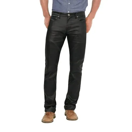 Ethanol Men's Slim Fit Stretch Leather Pants