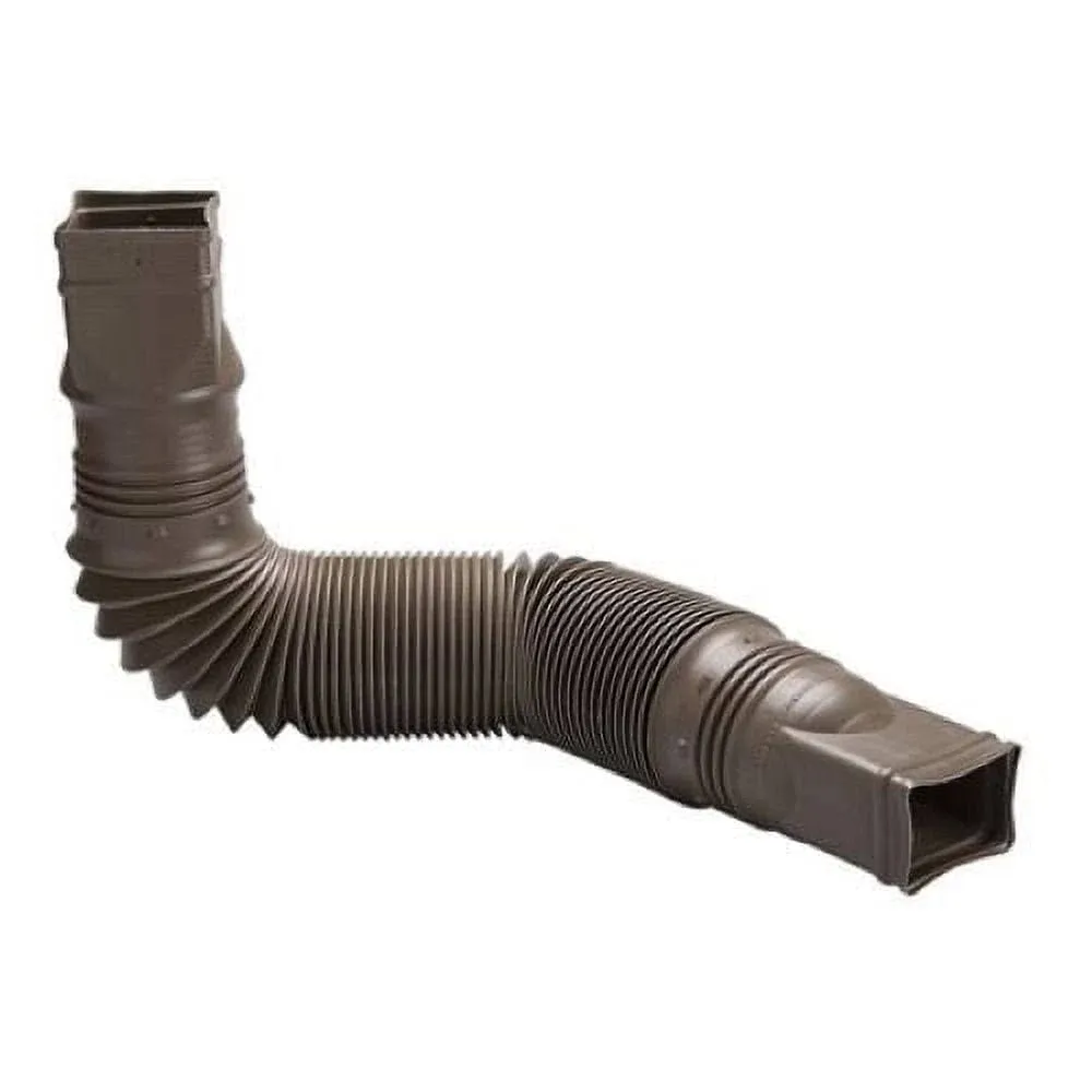 Flex A Spout Downspout Extension, Brown