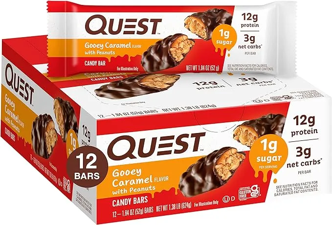 Quest Nutrition Lemon Cake Protein Bars, High Protein, Low Carb, Gluten Free, Keto Friendly, 12 Count (Pack of 1)