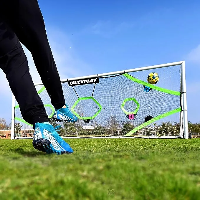 QuickPlay PRO Soccer Goal Target Nets with 7 Scoring Zones – Practice Shooting & Goal Shots. Soccer Goal Frame not Included.