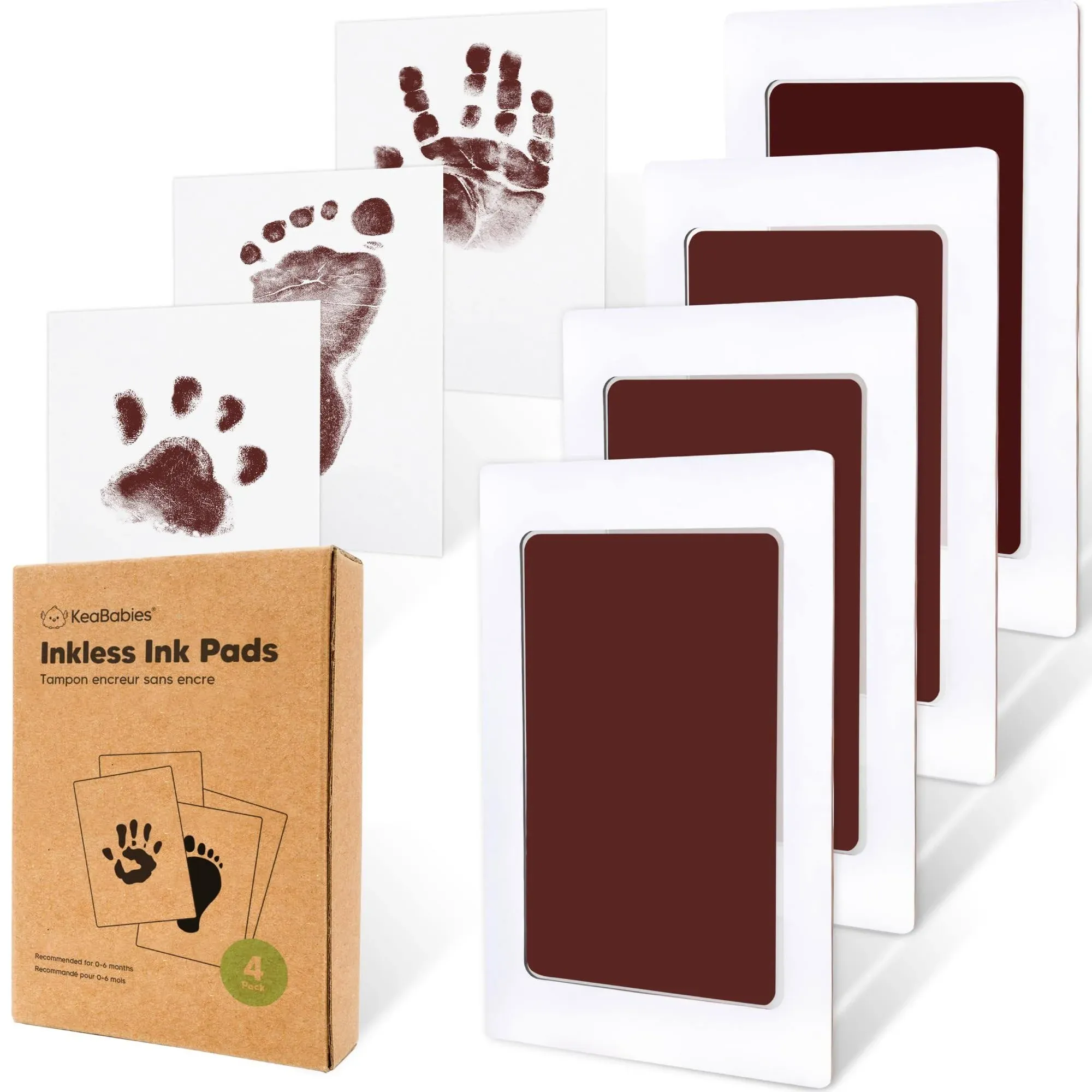 KeaBabies Inkless Ink Pads 4-Pack