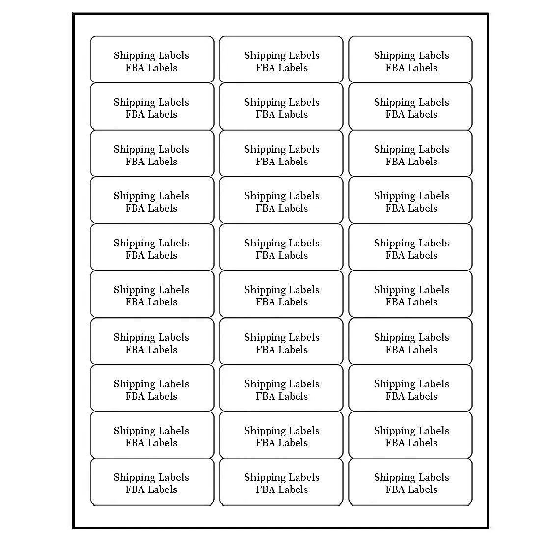 30 UP Shipping Address Labels for Inkjet Printers 1&#034; x 2-5/8&#034;, Pack of 7500 L...