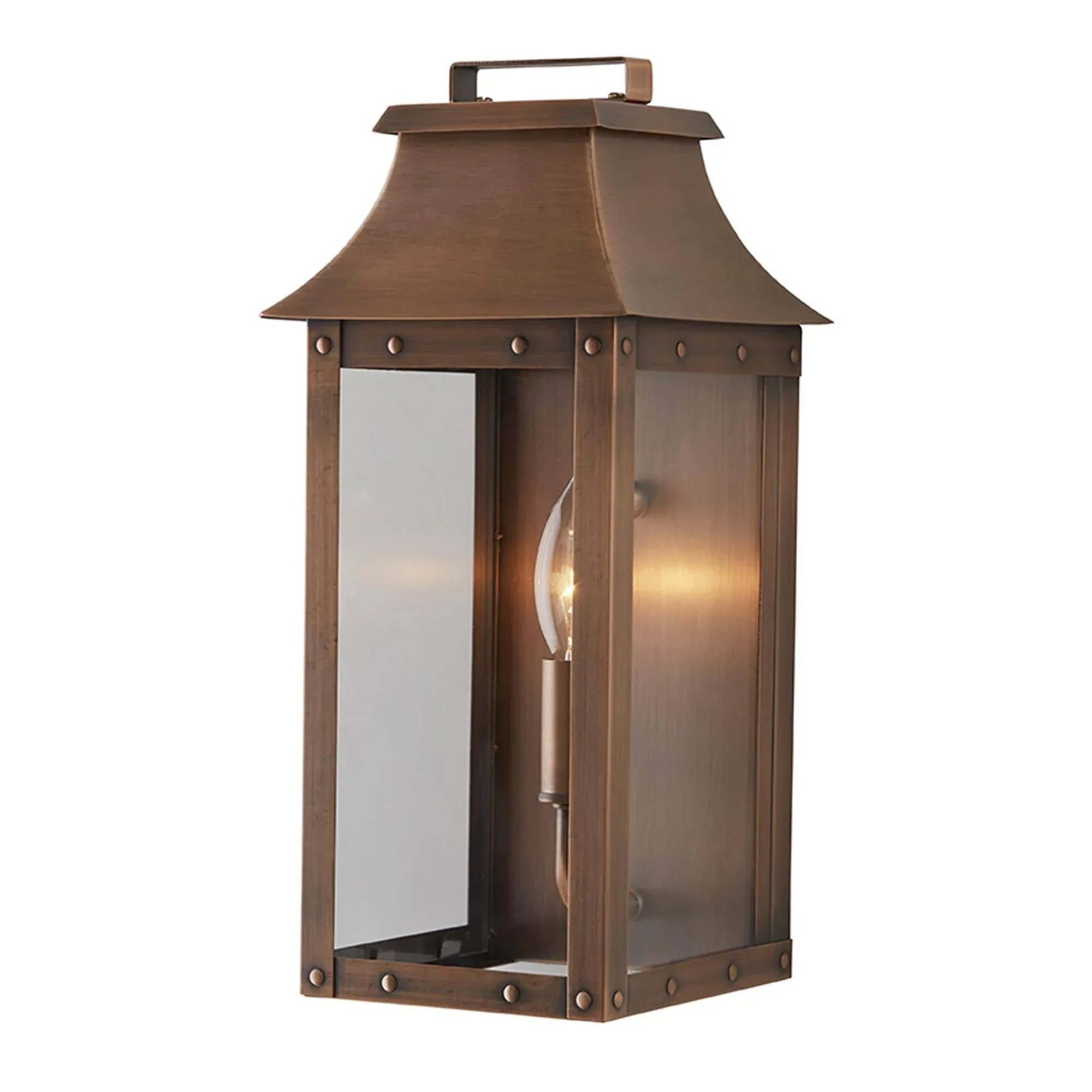 Acclaim Lighting Manchester 1-Light Outdoor Flush Mount, Copper Patina