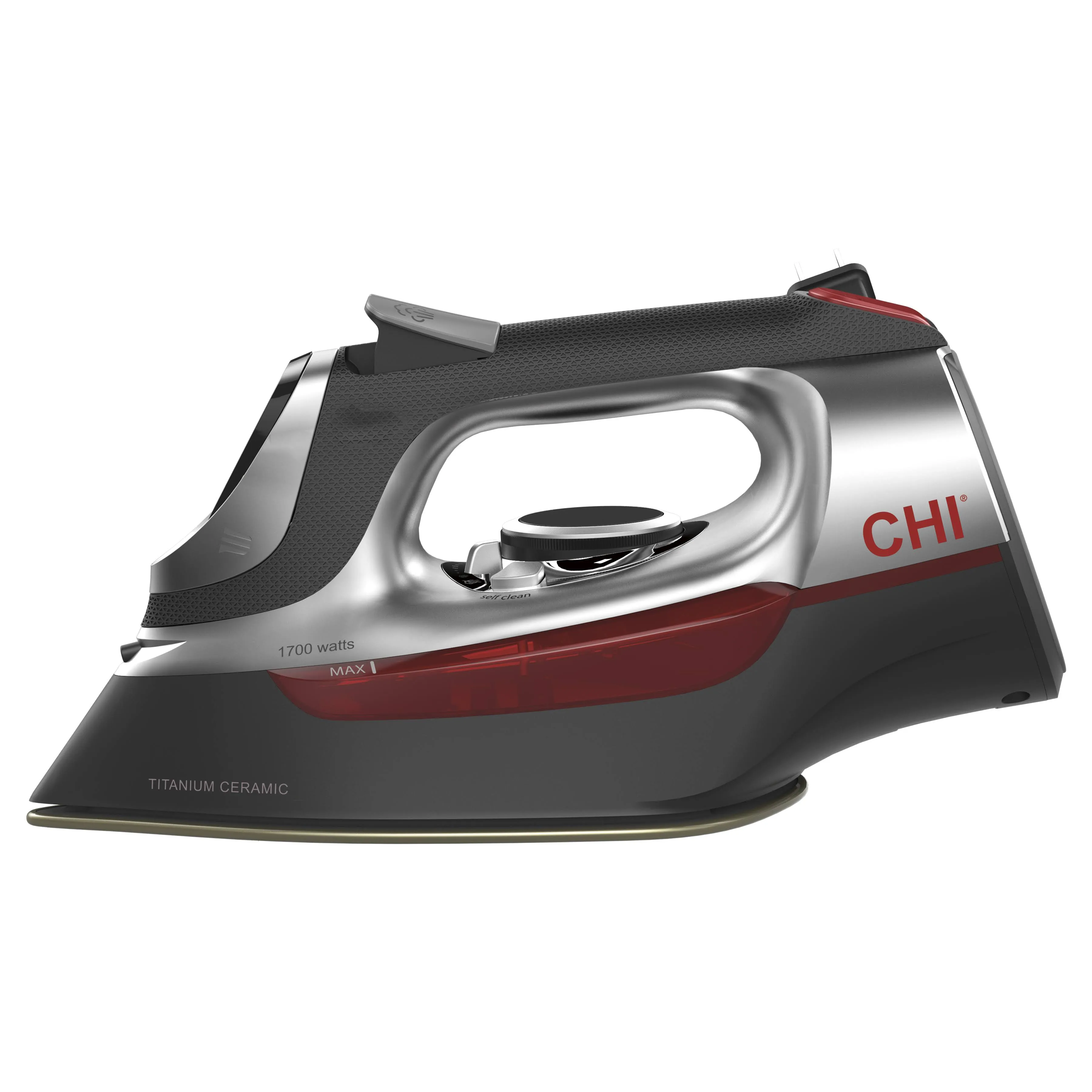 CHI 13102 Steam Iron for Clothes with Titanium Infused Ceramic Soleplate, 1700 W