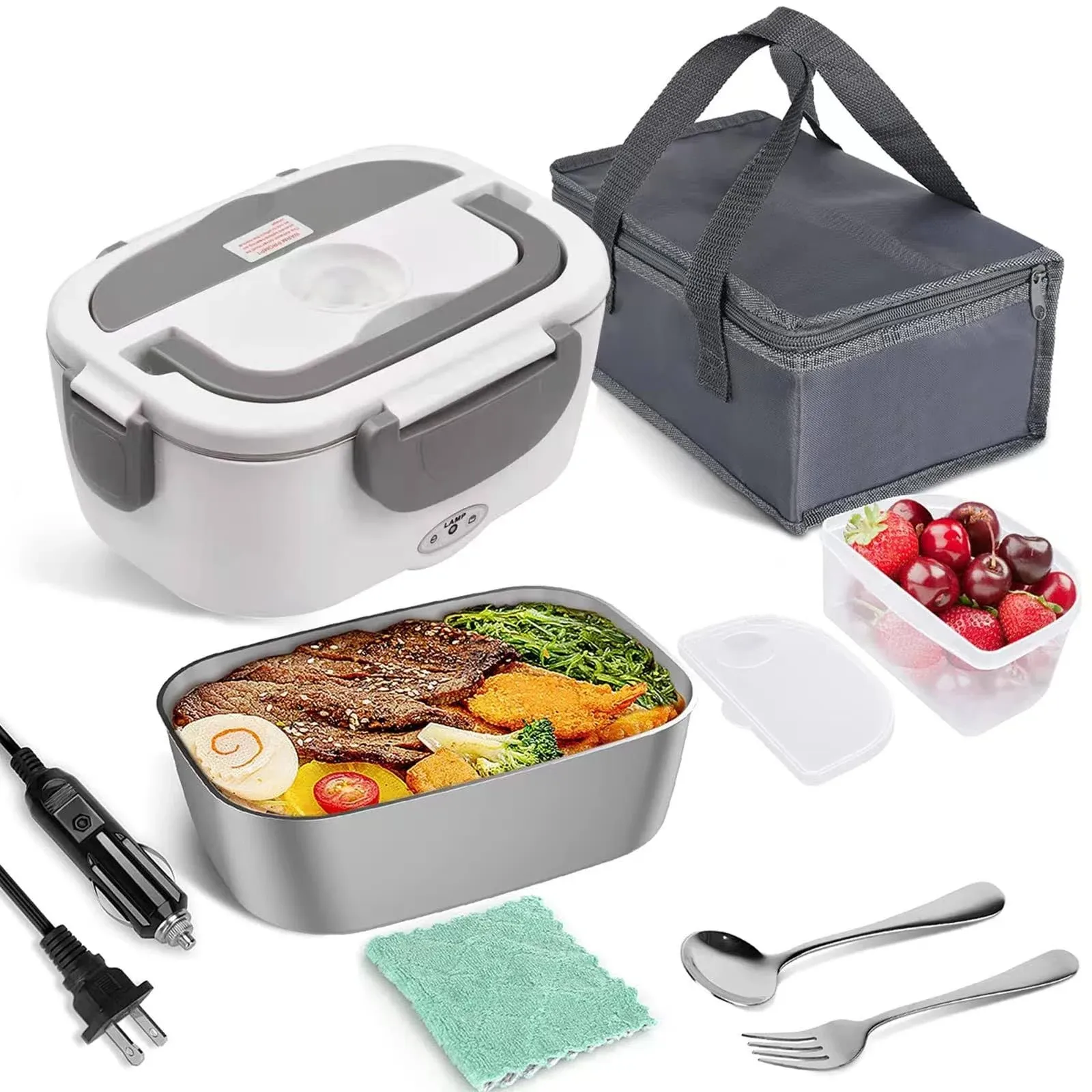 Electric Heating Lunch Box Portable Car Office Food Warmer Container