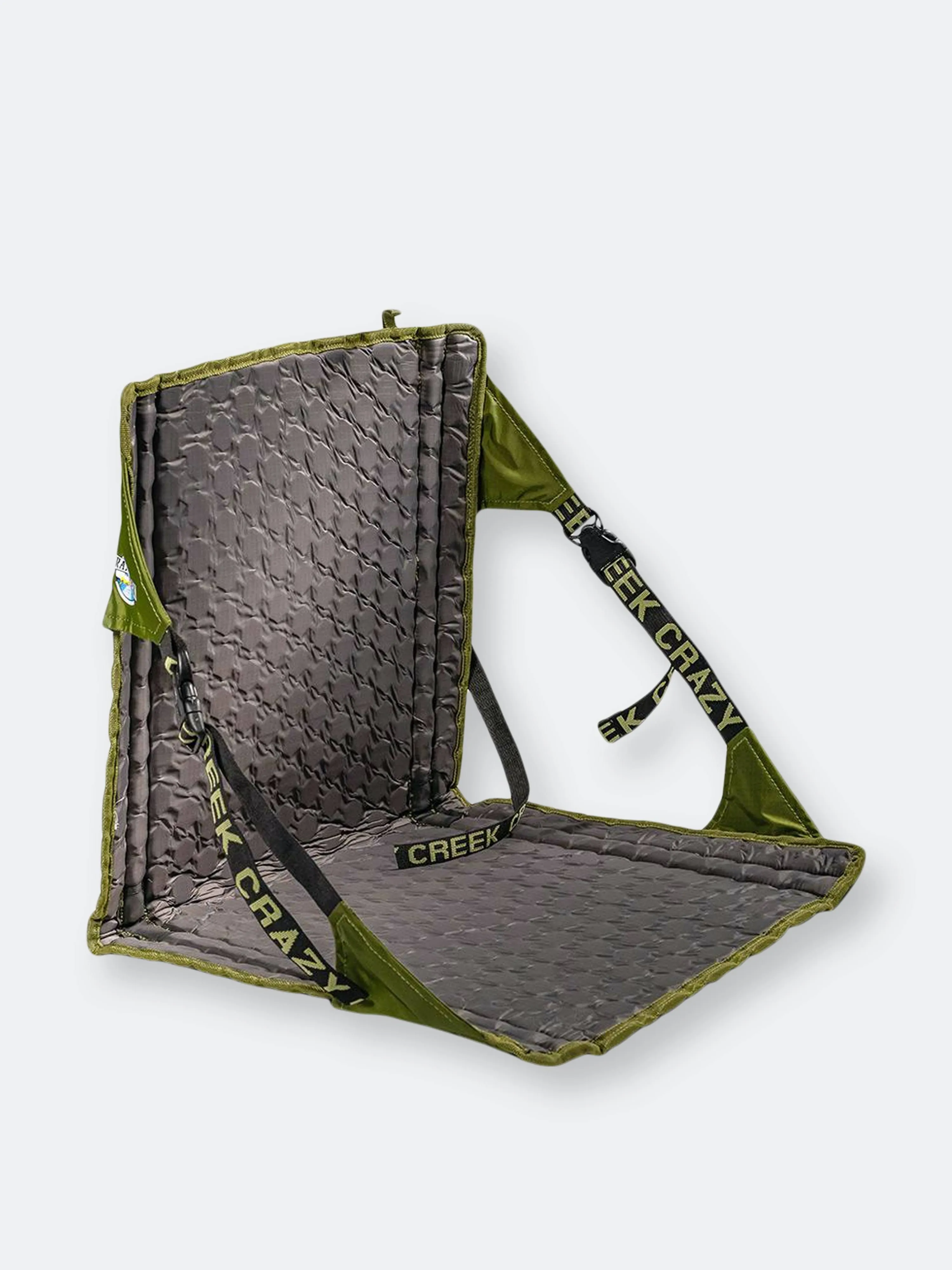 Crazy Creek HEX 2.0 Original Chair for Camping, Stadium Seating & More, Comfort on All Terrains, Adjustable Straps, Compact Design, Water-Resistant,Olive/Slate 