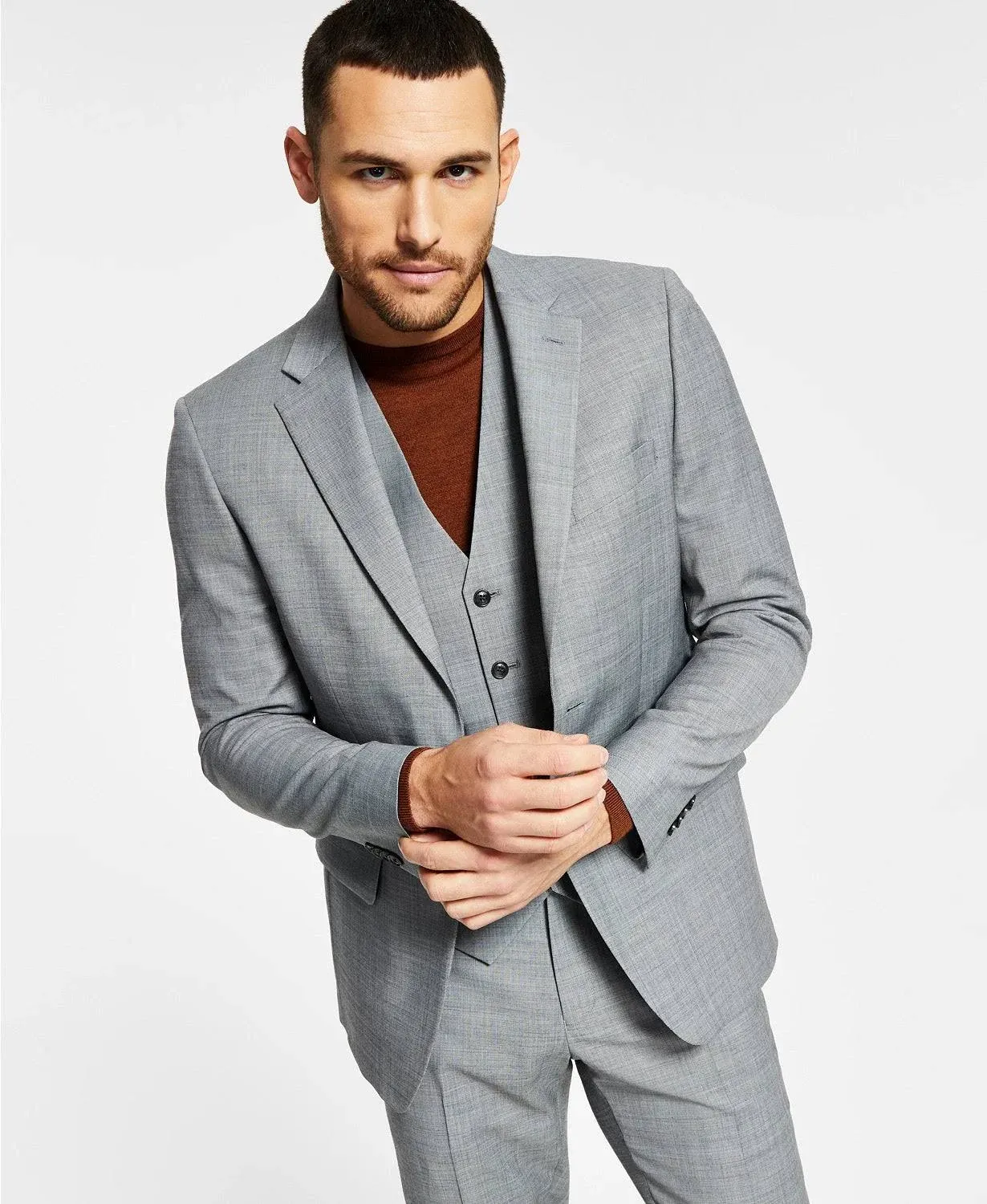 Tommy Hilfiger Men's Modern-Fit Wool Th-Flex Stretch Suit Jacket