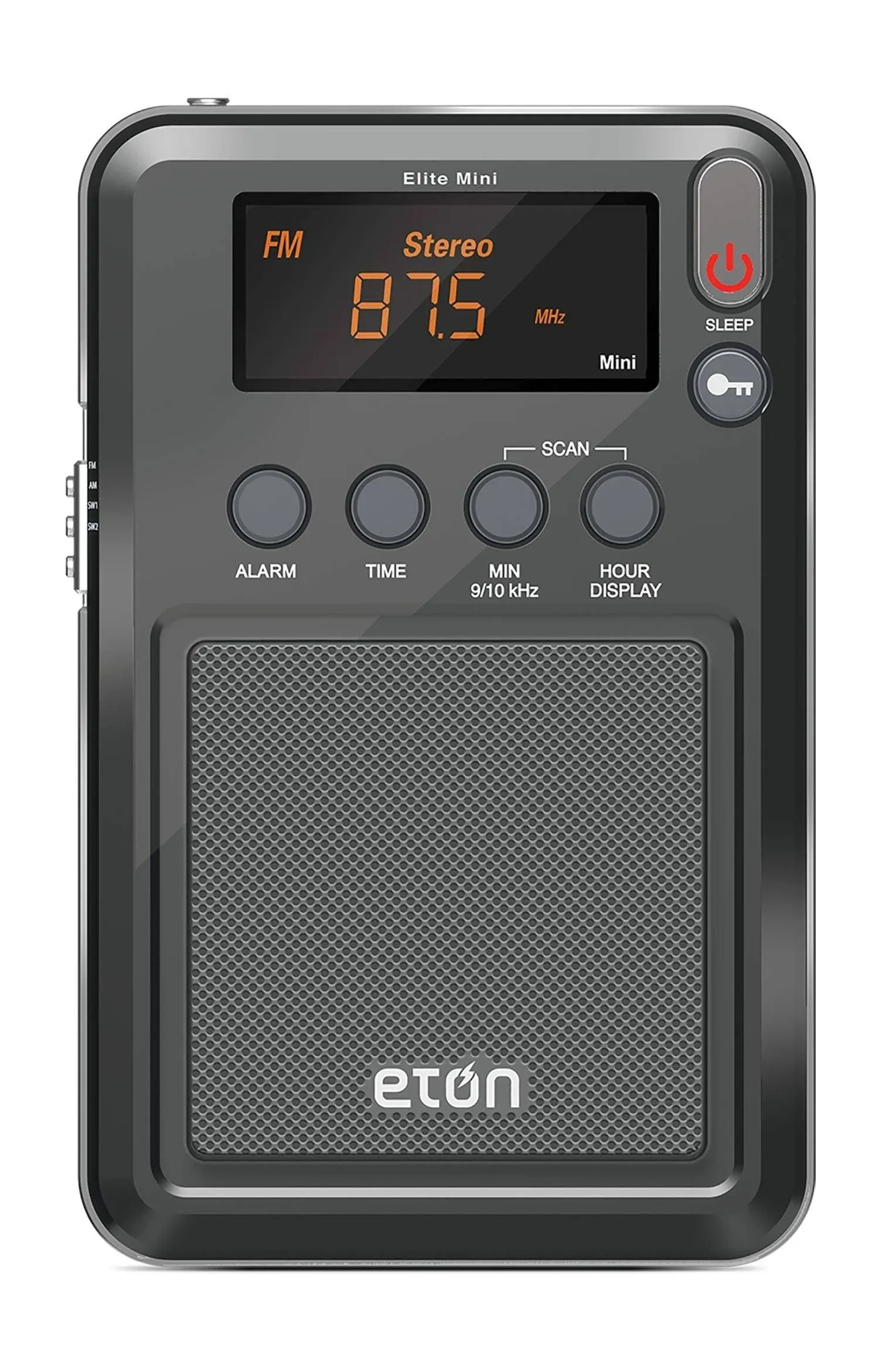 Eton Elite NELITEMINI Mini Portable AM/FM/Shortwave Radio With Carrying Pouch, 4-5/16""H x 2-3/4""W x 1/2""D