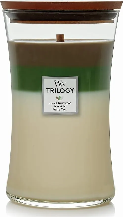 NEW WOODWICK Verdant Earth 21.5 Oz. Large Hourglass Trilogy Candle