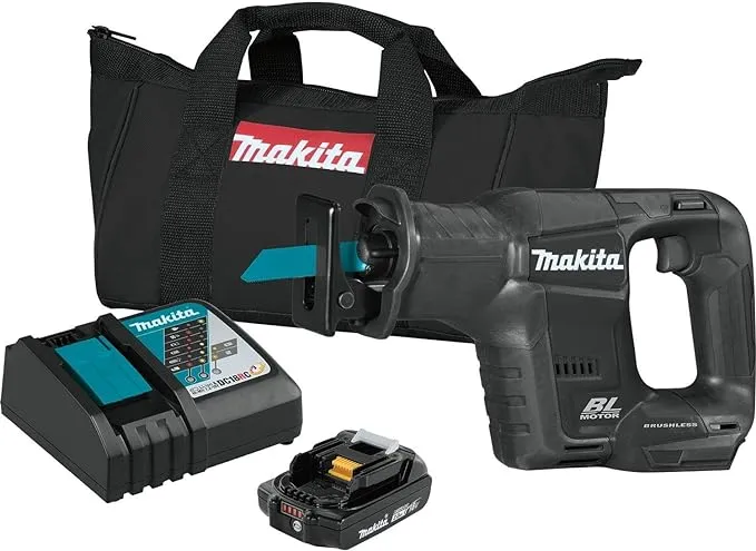 Makita XRJ07R1B 18V LXT Sub-Compact Brushless Cordless Recipro Saw 2.0Ah Kit