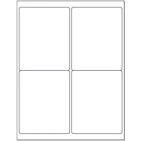 Laser / Ink Jet White Labels (4 x 5" - 4 per Page - 200 Labels)