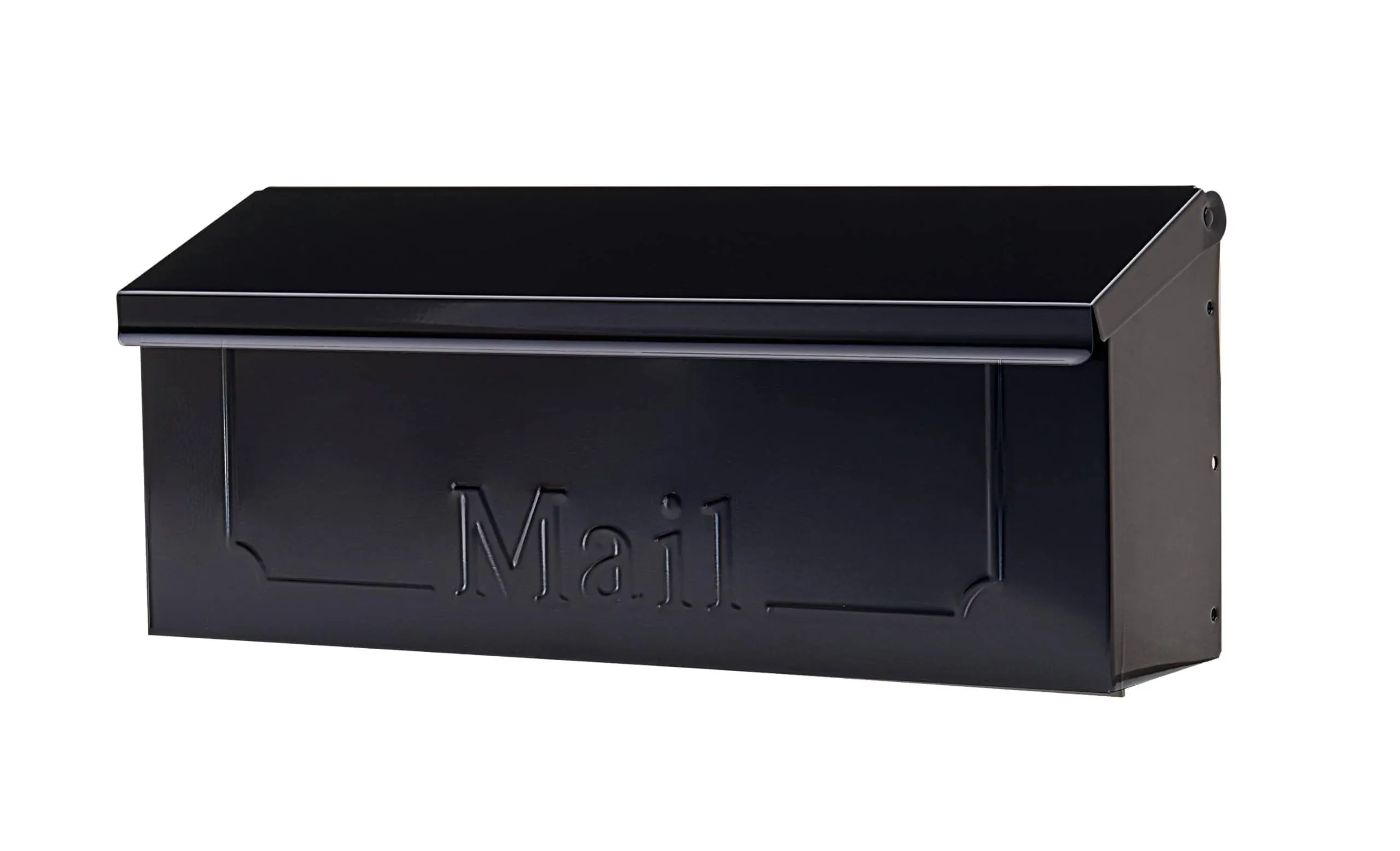 Architectural Mailboxes Townhouse Small, Steel, Wall Mount Mailbox, Black, THHB00AM