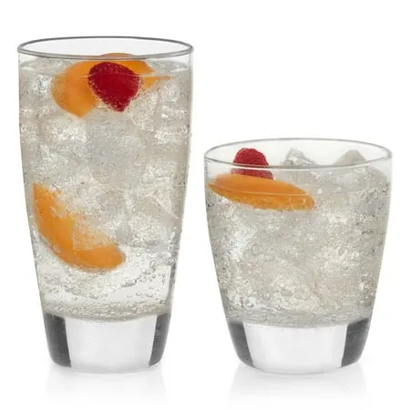 Libbey Classic Smoke 16-Piece Tumbler and Rocks Glass Set