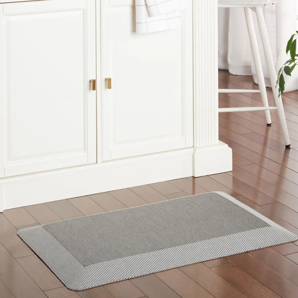  Mira Modern Heathered Anti-Fatigue Air-Infused Kitchen Mat 19.6&#034;x32&#034; Grey