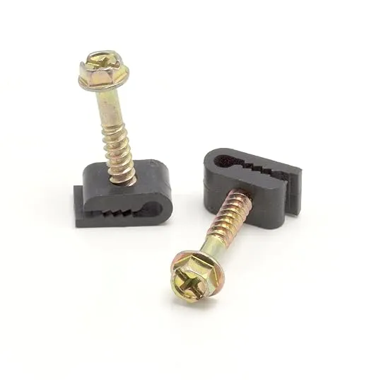 Outdoor Rated Cable Fasteners Set with Adjustable Sizes - 100 Black Clips