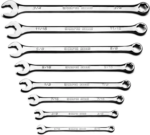 CAPRI TOOLS CP11750-12MSBPK WaveDrive Pro Stubby Combination Wrench Set Regular