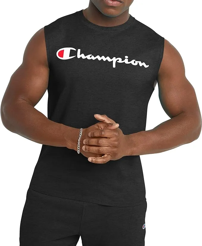 Champion Men's Classic Jersey Muscle Tee - Black