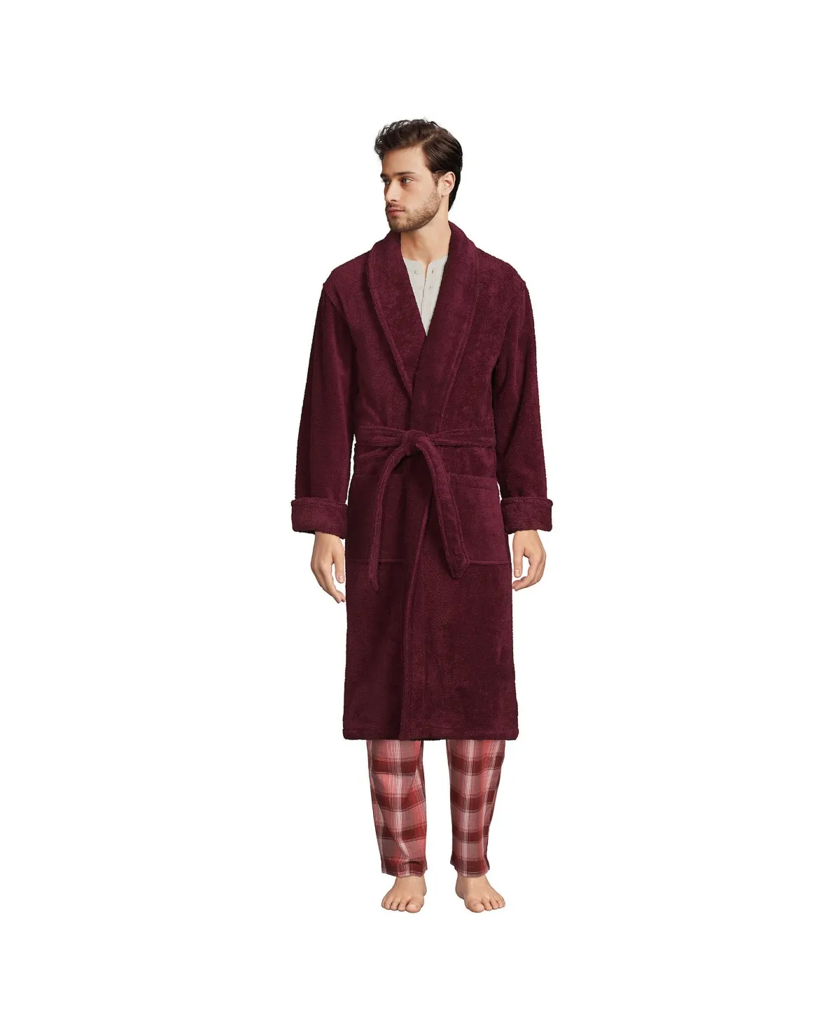 Men's Big and Tall Calf Length Turkish Terry Robe