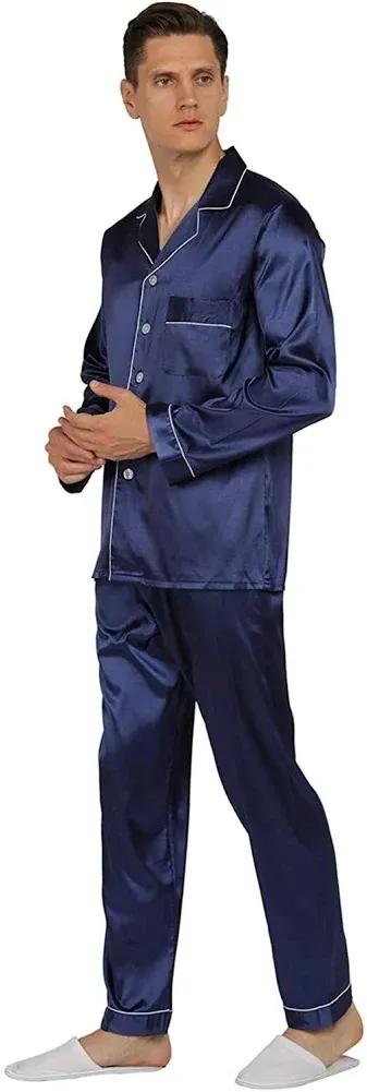 Tony & Candice Men's Classic Satin Pajama Set