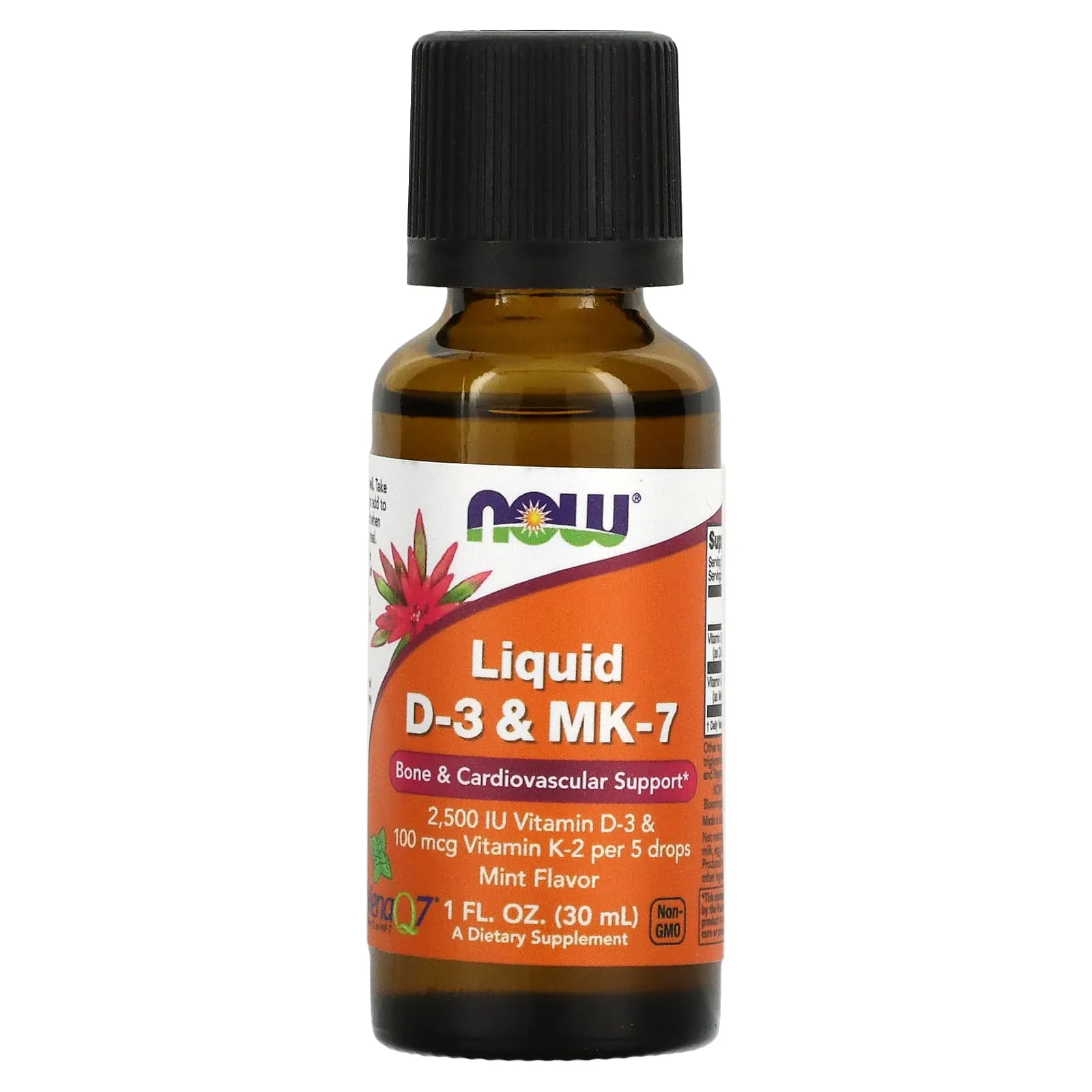 NOW Liquid D-3 & MK-7 - 30ml - Witamina D3 & MK7 w kroplach - Sklep Internetowy. Fabryka Siły