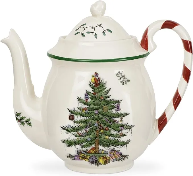 Spode Christmas Tree Candy Cane Teapot