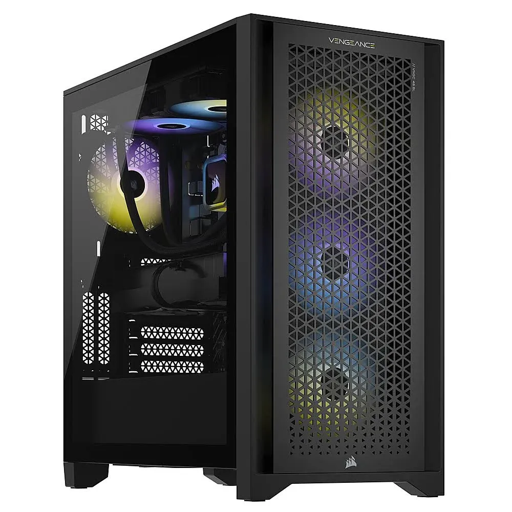 Corsair Vengeance i7500 Series Gaming PC - Liquid Cooled Intel Core i5 14600KF CPU - NVIDIA GeForce RTX 4060 Ti GPU - 32GB Vengeance RGB DDR5 Memory - 1TB M.2 SSD - Black