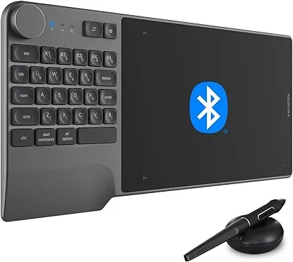 Huion Inspiroy Keydial KD200 Wireless Bluetooth Pen Tablet