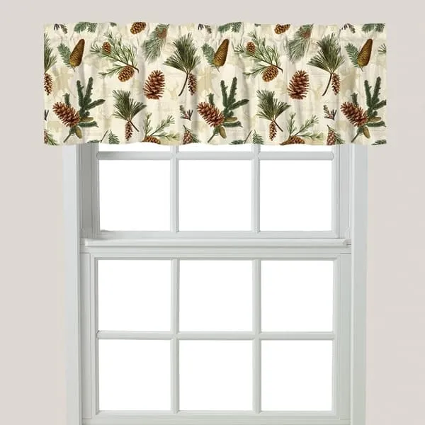 Pinecone Window Valance - 60" x 18"