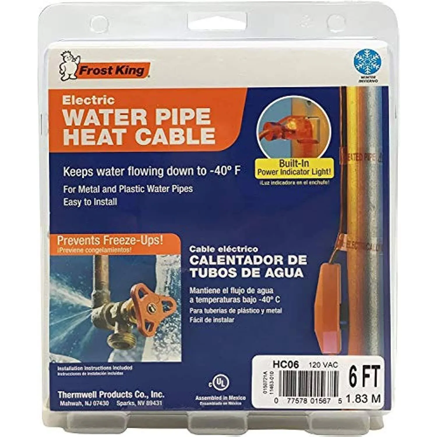 Frost King Hc6a 6' Pipe Heat Cable