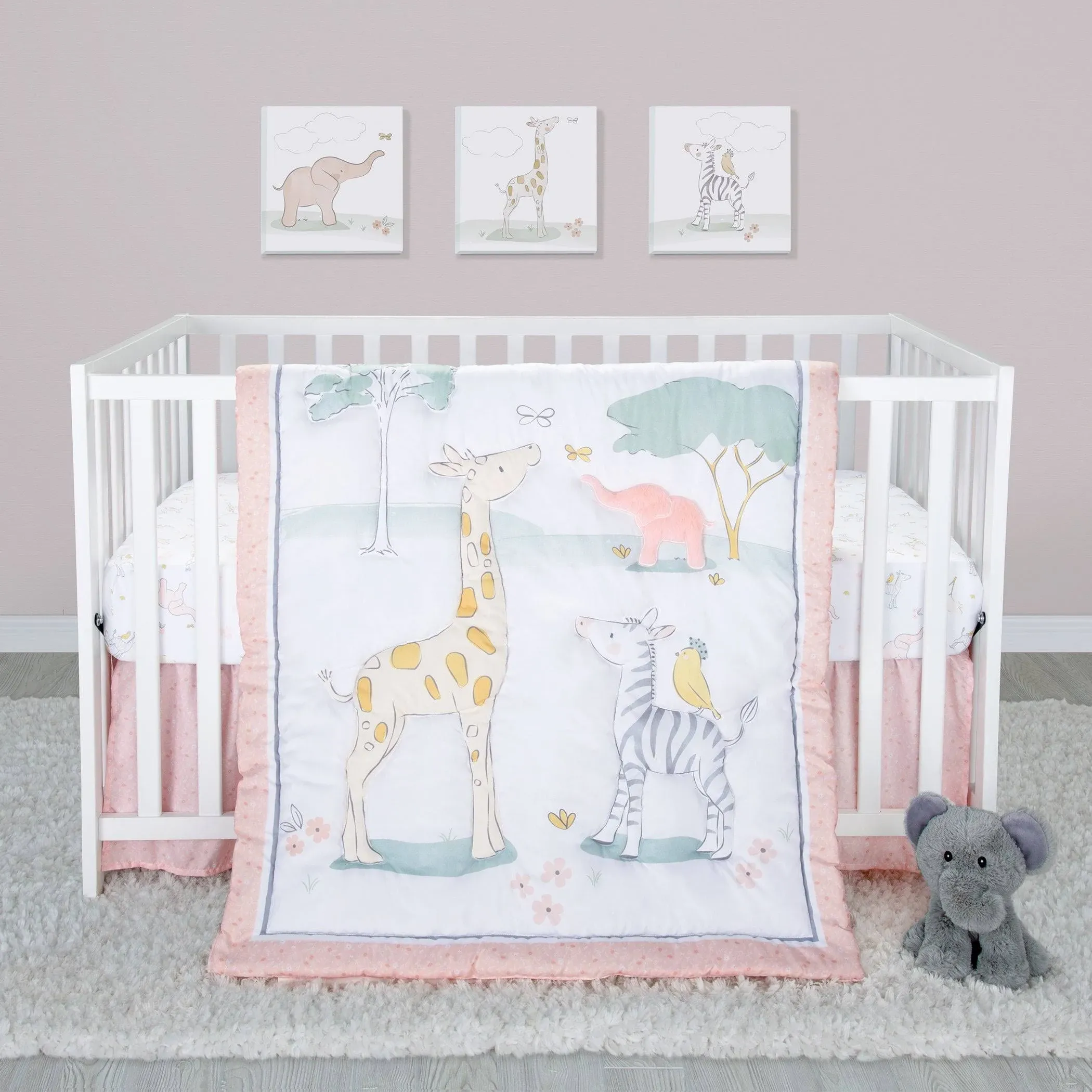 Sammy & Lou Cosmic Rocket 4 Piece Crib Bedding Set - Multicolor