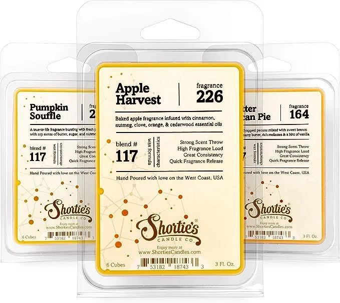 Shortie's Candle Company Fall Wax Melts Variety Pack