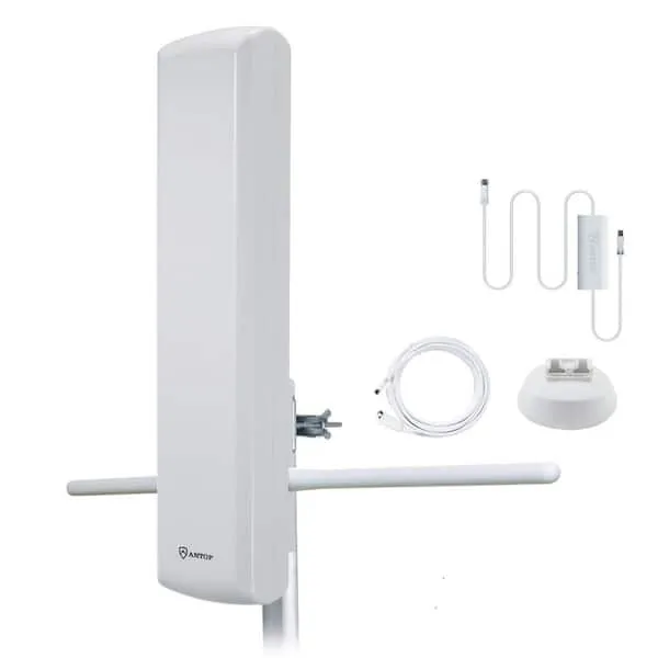 Big Boy Flat-Panel Smartpass- Amplified Outdoor HDTC Antenna in White