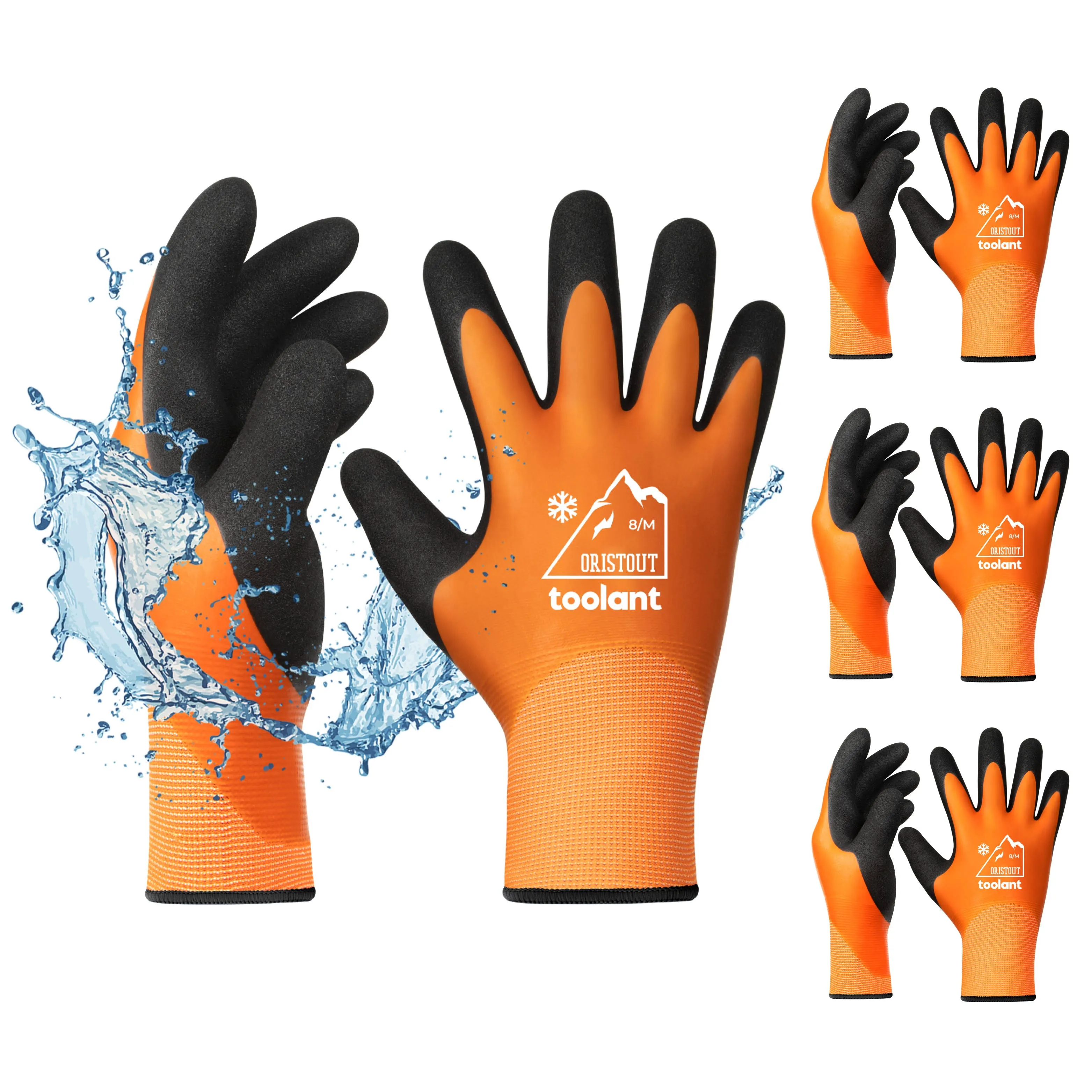 OriStout Waterproof Winter Work Gloves for Men and Women, Touchscreen, Freezer ...